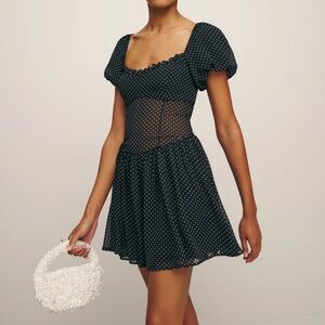 Reformation Davonne Dress in Black, Size 8, NWOT